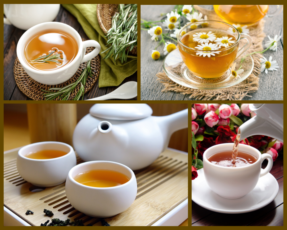 A steaming cup of Ceylon Royal Tea on a wooden table