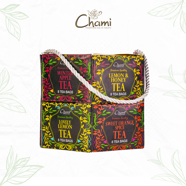 Hexagonal Black Holiday Teas Tea Bags