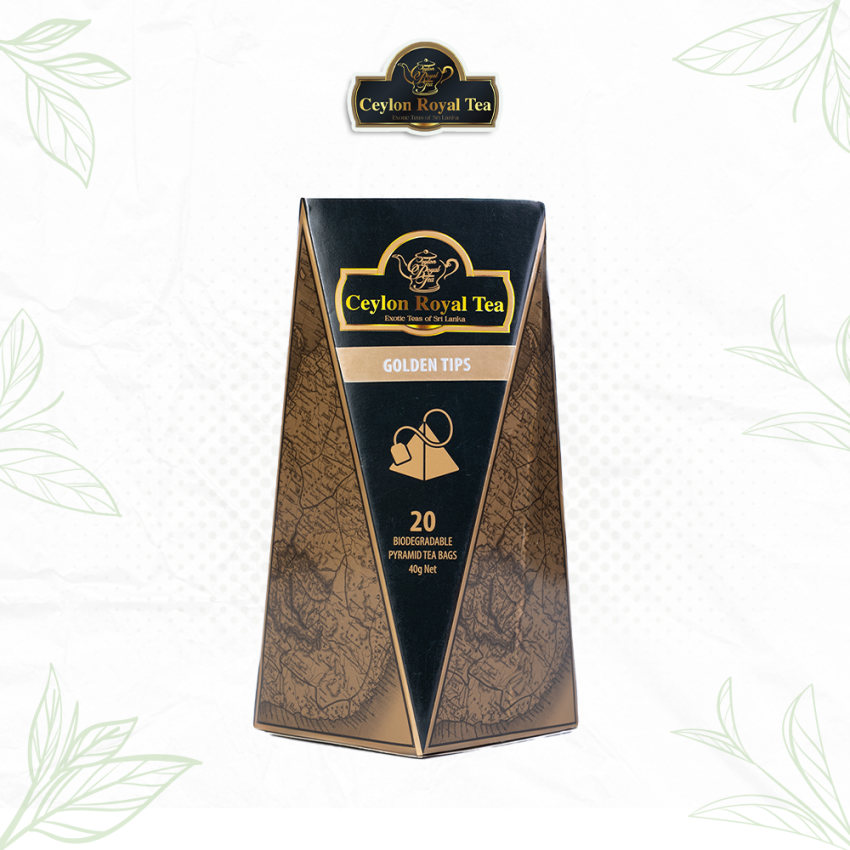 Triangular Shape Tea Pack Golden Tips Tea Bags