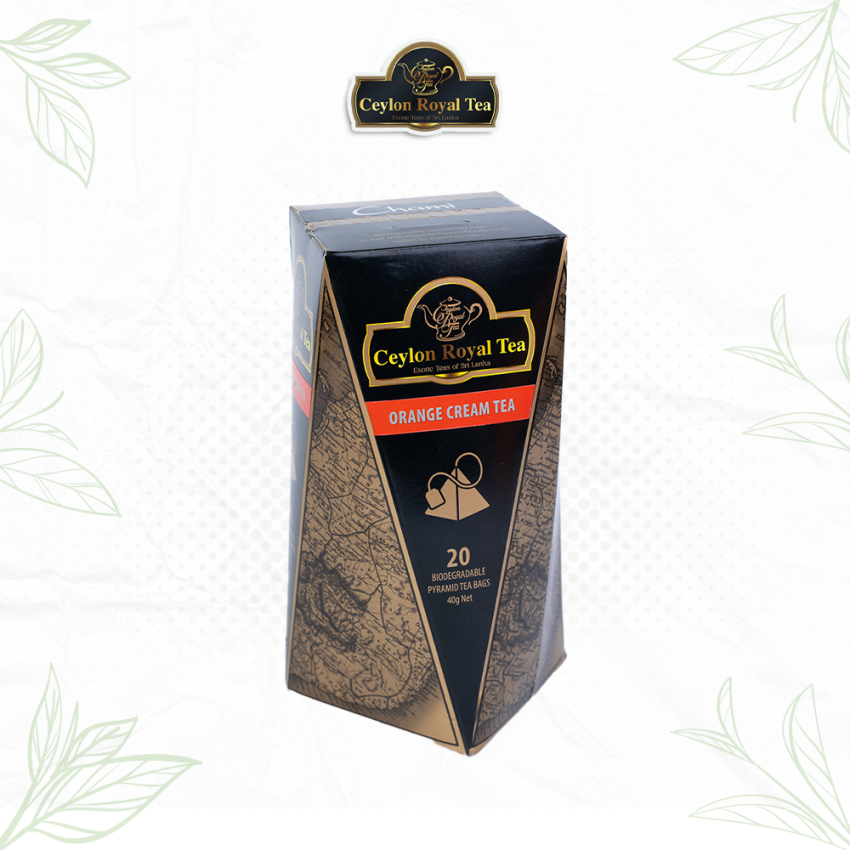 Triangular Shape Tea Pack Fruity Orange Cream Tea Bags