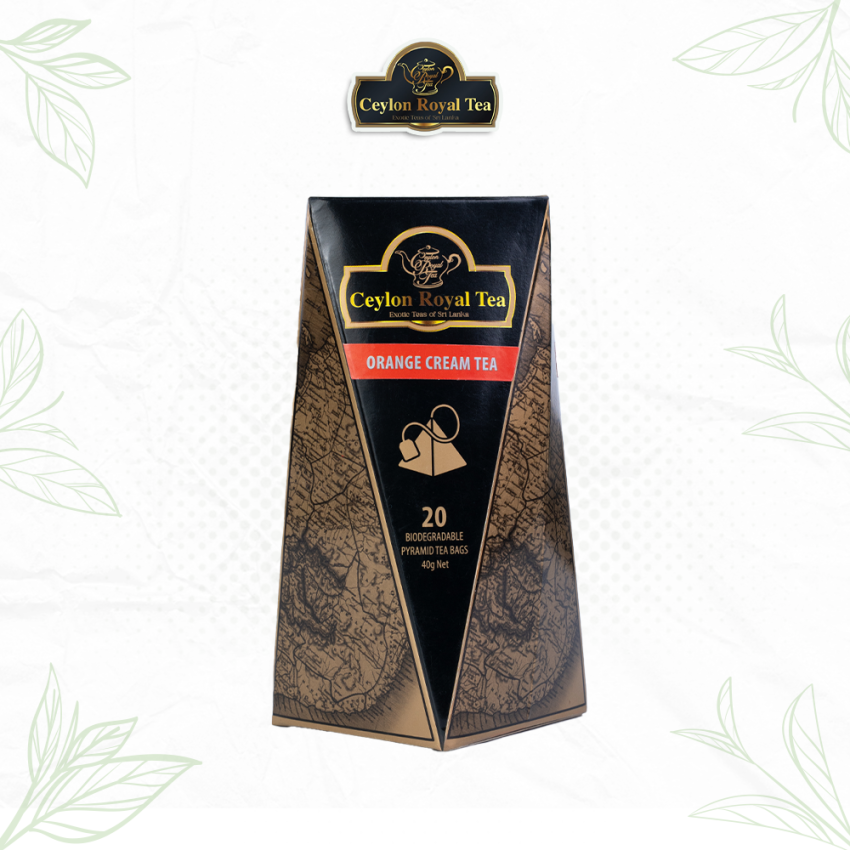Triangular Shape Tea Pack Fruity Orange Cream Tea Bags