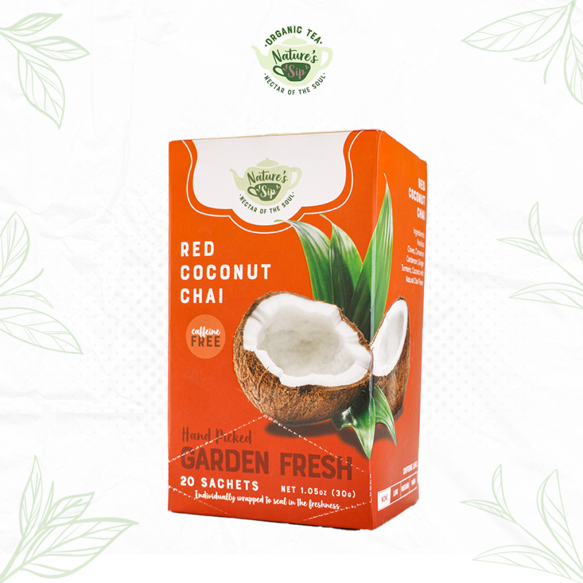 Nature's Sip Organic Tea Red Coconut Chai Tea Bags