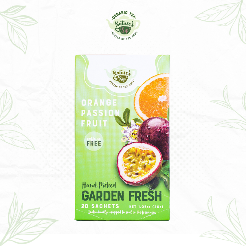 Nature's Sip Organic Tea Orange Passionfruit Tea Bags