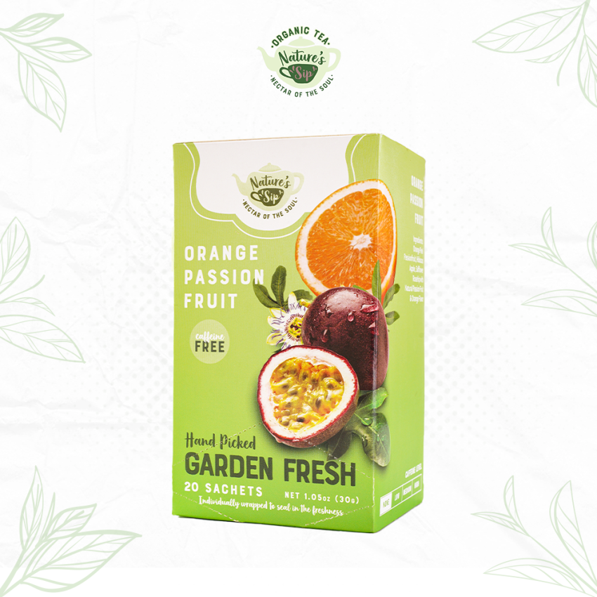 Nature's Sip Organic Tea Orange Passionfruit Tea Bags