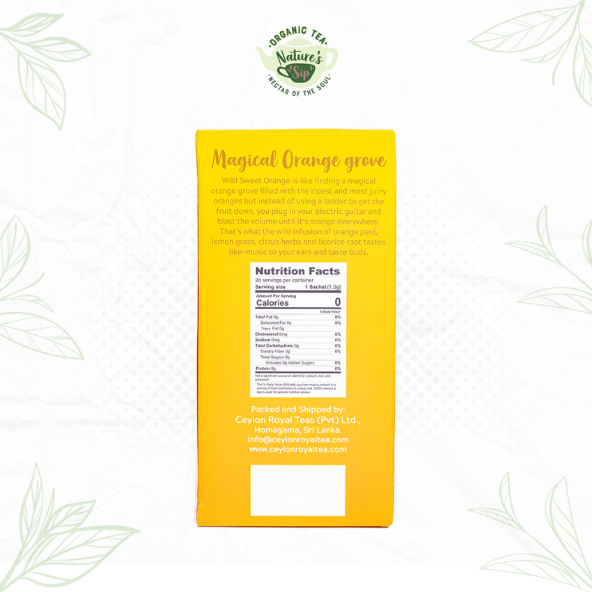 Nature s Sip Organic Tea Wild Sweet Orange Tea Bags