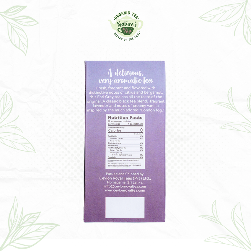 Nature's Sip Organic Tea Earl Grey Tea Bags