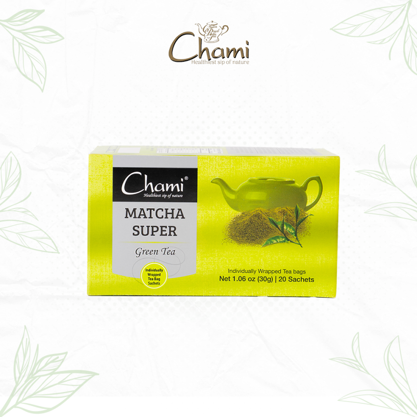 Chami Herbal Flavored & Specialty Tea Matcha Super Tea Bags