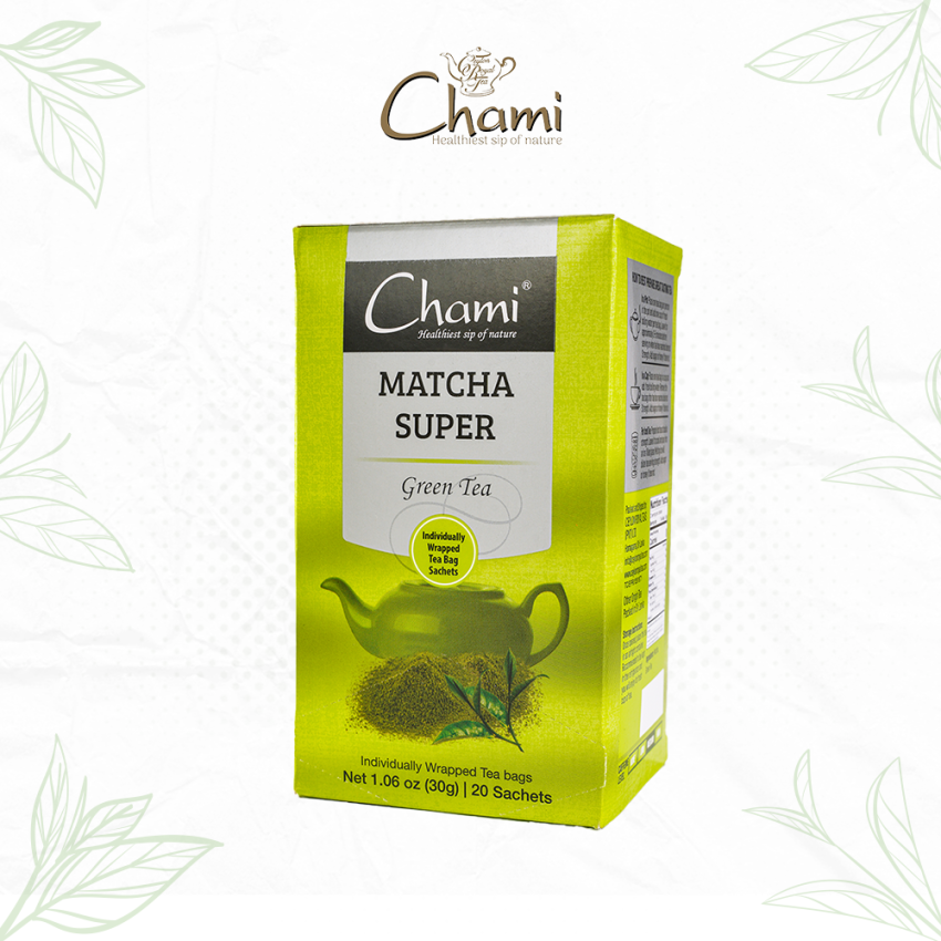 Chami Herbal Flavored & Specialty Tea Matcha Super Tea Bags