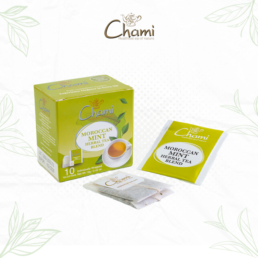 Chami 10E Carton Moroccan Mint Green Tea Bags