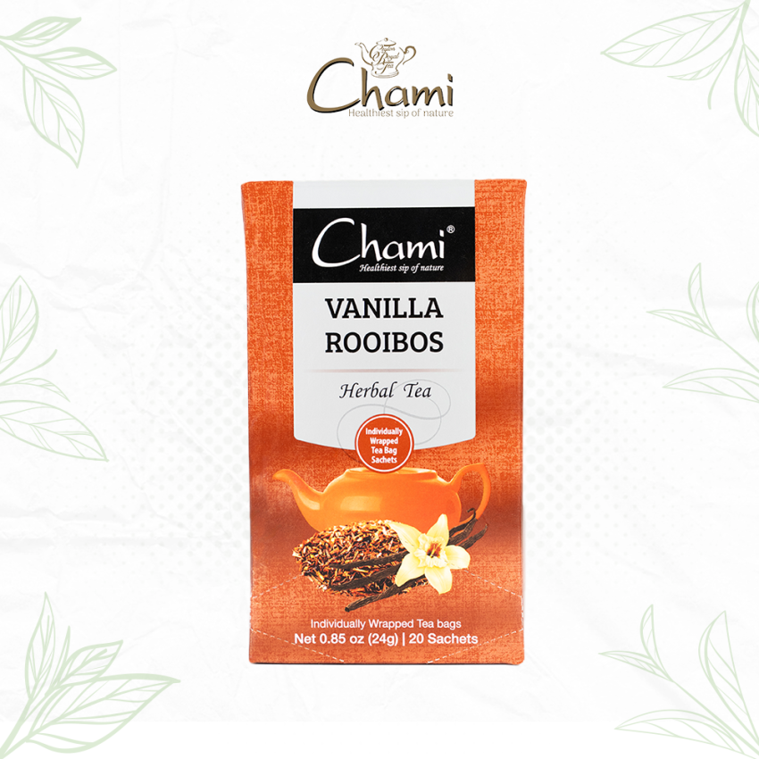 Chami Herbal Flavored & Specialty Tea Vanilla Rooibos Tea Bags