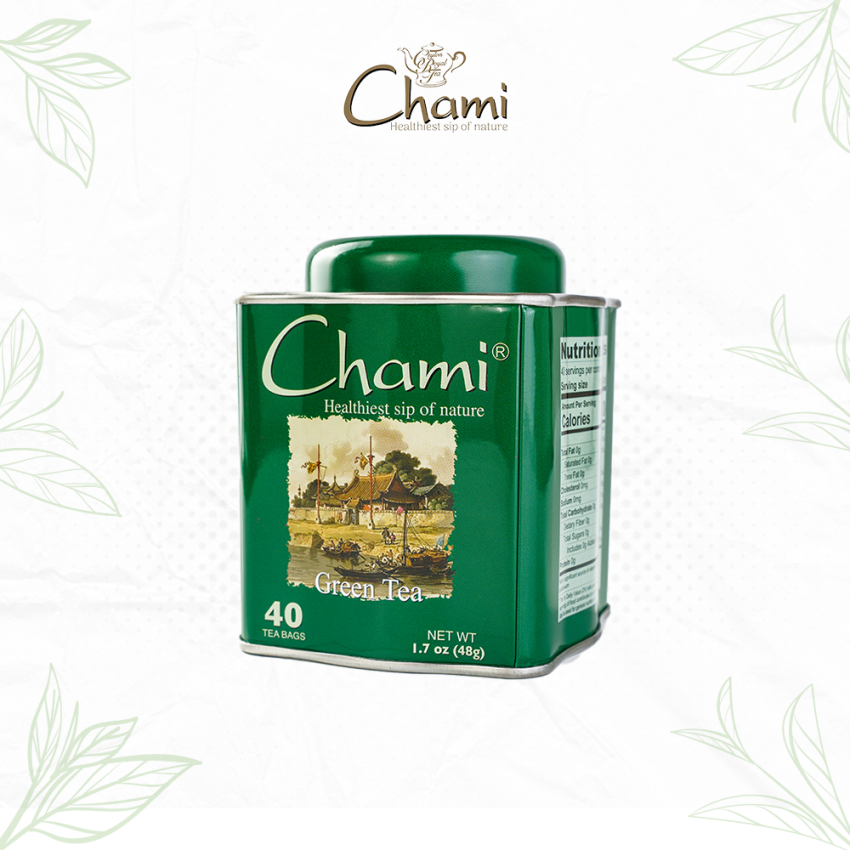 Chami Old fashioned Tin Caddy Green Tea Tea Bags