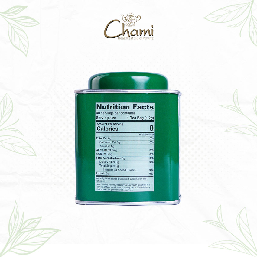 Chami Old fashioned Tin Caddy Green Tea Tea Bags