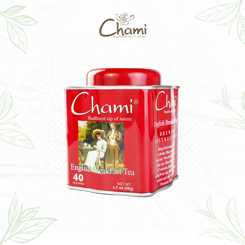 Chami Old fashioned Tin Caddy English Breakfast Tea Bags